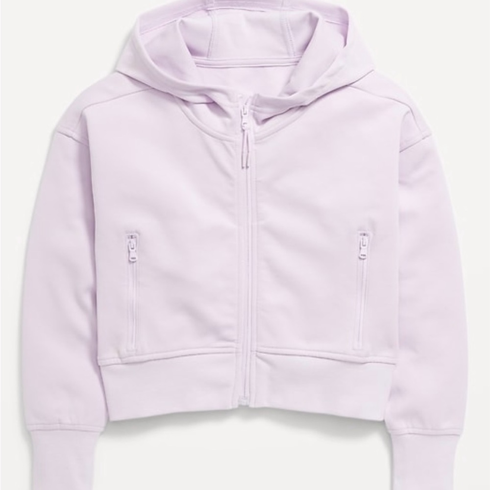 Lavender Cropped Hoodie